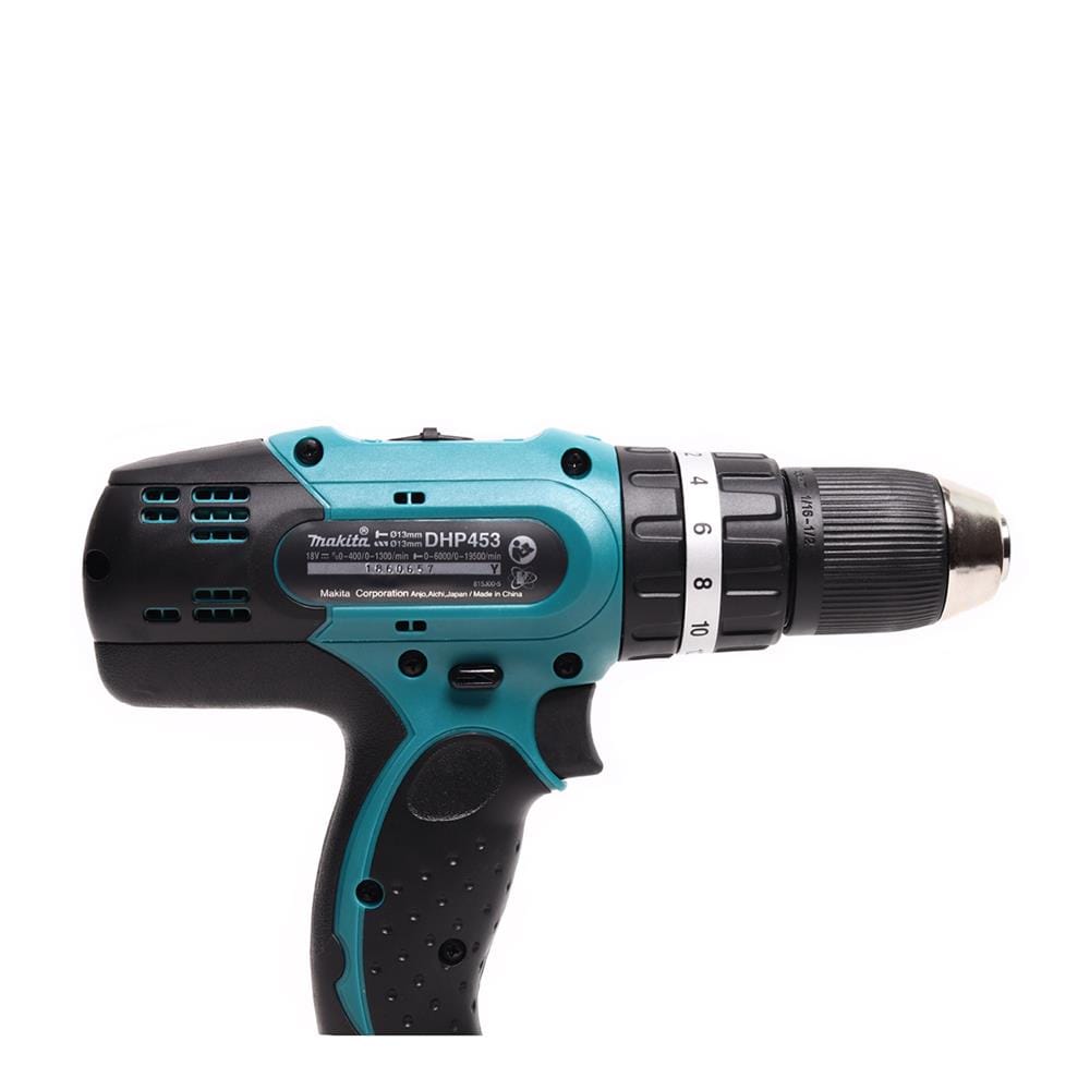 สว่านกระแทกไร้สาย (พร้อมแบตเตอรี่+กล่อง MAKPAC) MAKITA DHP453SF1J&nbsp;18 โวลต์
