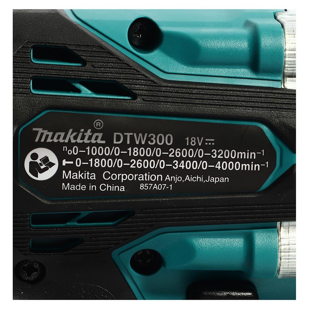 บล็อกไร้สาย (เฉพาะตัวเครื่อง) MAKITA DTW300Z 1/2 นิ้ว 18 โวลต์