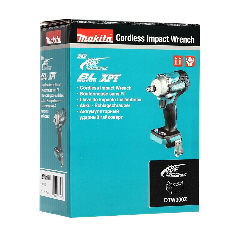 บล็อกไร้สาย (เฉพาะตัวเครื่อง) MAKITA DTW300Z 1/2 นิ้ว 18 โวลต์