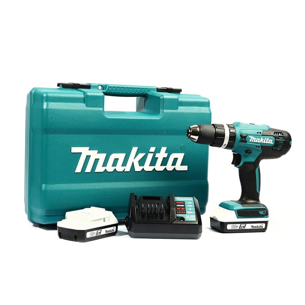 สว่านกระแทกไร้สาย MAKITA HP488DYEX1 18 โวลต์ พร้อมชุดอุปกรณ์เสริม (แพ็ก 74 ชิ้น)