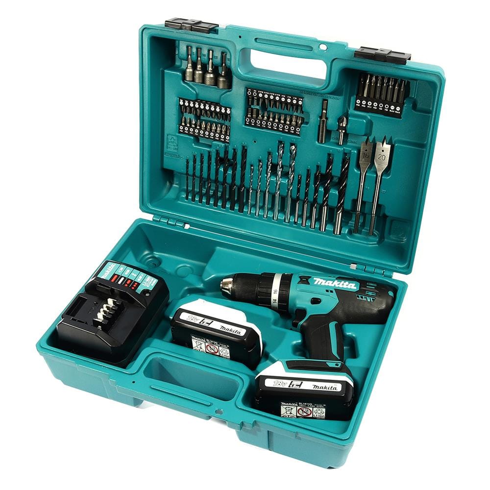 สว่านกระแทกไร้สาย MAKITA HP488DYEX1 18 โวลต์ พร้อมชุดอุปกรณ์เสริม (แพ็ก 74 ชิ้น)