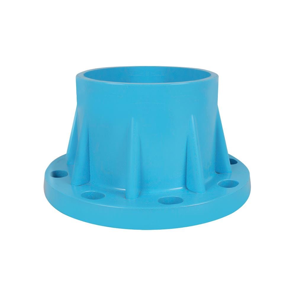 ข้อต่อตรงหน้าจาน PVC SCG  6 นิ้ว สีฟ้า
