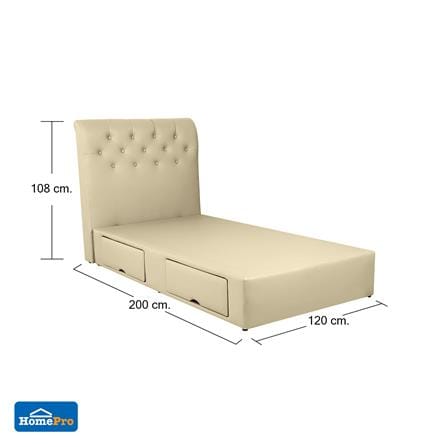 ฐานรองหัวเตียง 3.5 ฟุต HOME LIVING STYLE ROME-R สีครีม_8