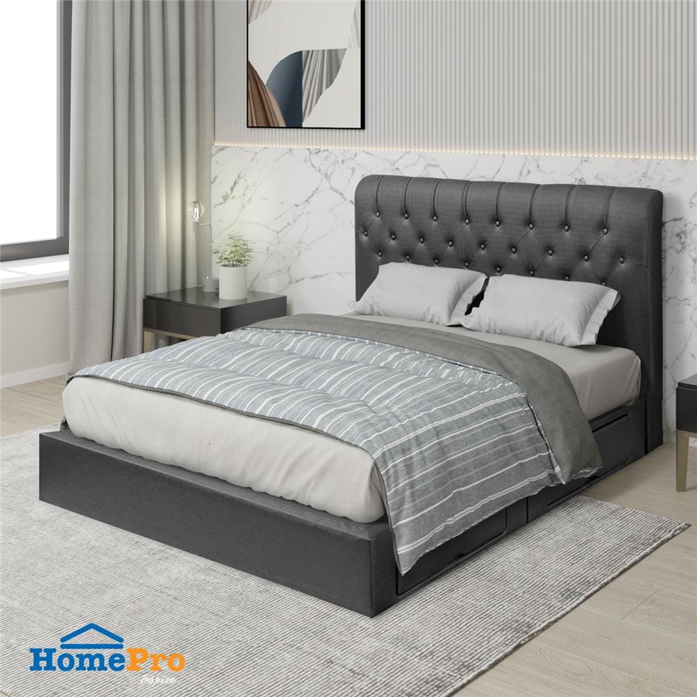 ฐานรองหัวเตียง 6 ฟุต HOME LIVING STYLE ROME-L สีดำ