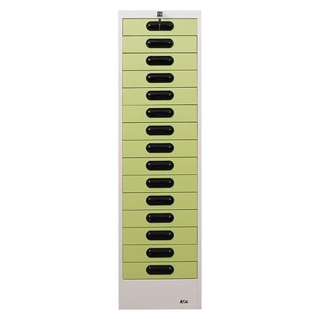 ตู้ลิ้นชักเหล็ก 15 ลิ้นชัก KOL KA-1319 สีเขียว_1