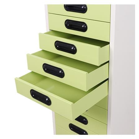 ตู้ลิ้นชักเหล็ก 15 ลิ้นชัก KOL KA-1319 สีเขียว_2