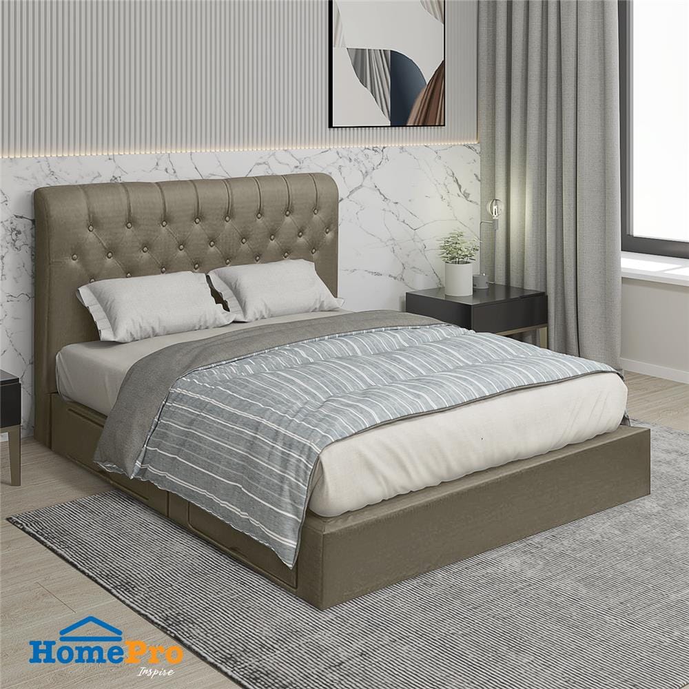 ฐานรองหัวเตียง 6 ฟุต HOME LIVING STYLE ROME-R สี TAUPE