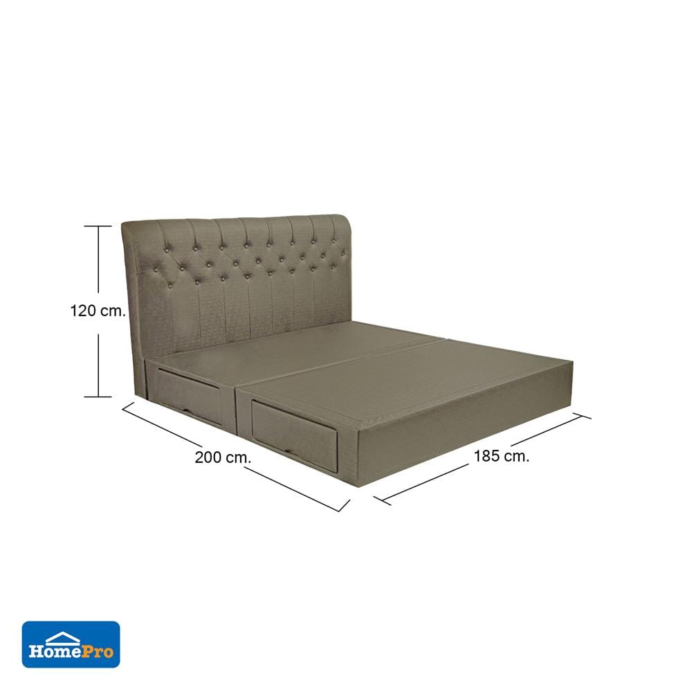 ฐานรองหัวเตียง 6 ฟุต HOME LIVING STYLE ROME-R สี TAUPE