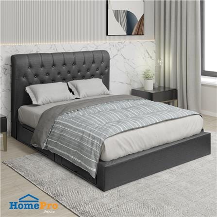 ฐานรองหัวเตียง 6 ฟุต HOME LIVING STYLE ROME-R สีดำ_4