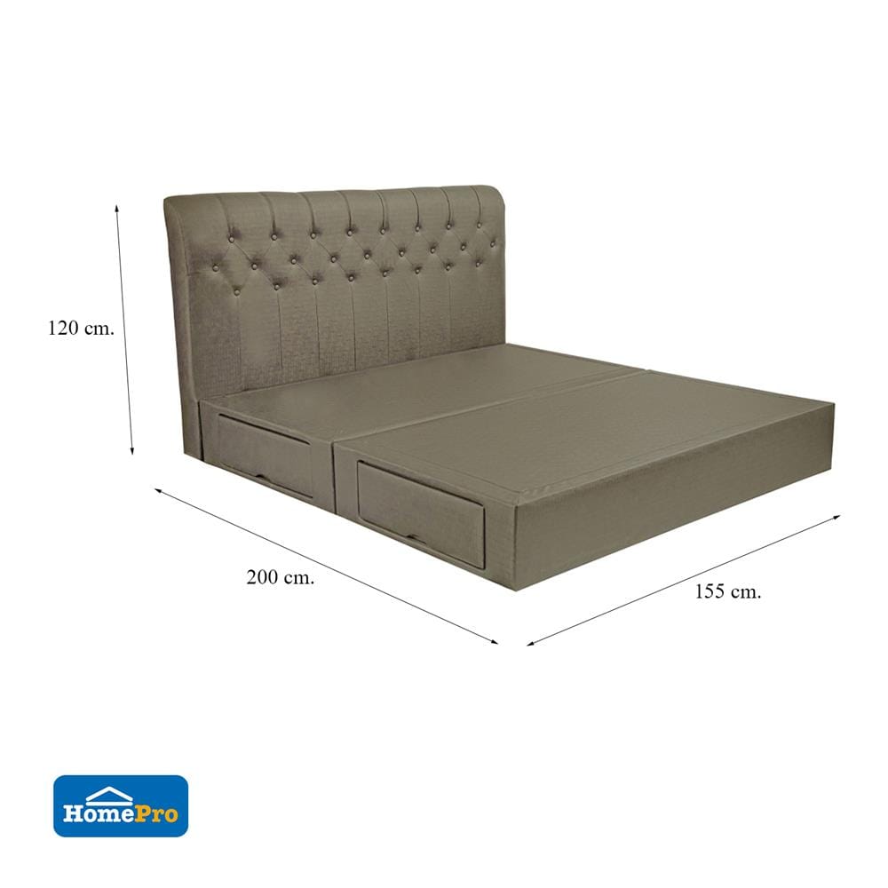 ฐานรองหัวเตียง 5 ฟุต HOME LIVING STYLE ROME-R สี TAUPE