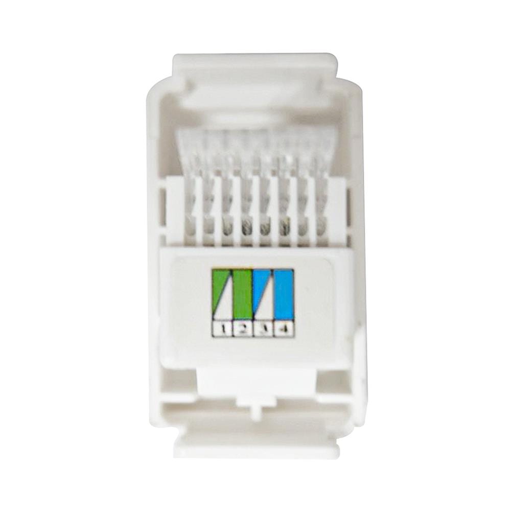 เต้ารับโทรศัพท์ ELECKTA BASIC 6P/4C RJ11 สีขาว