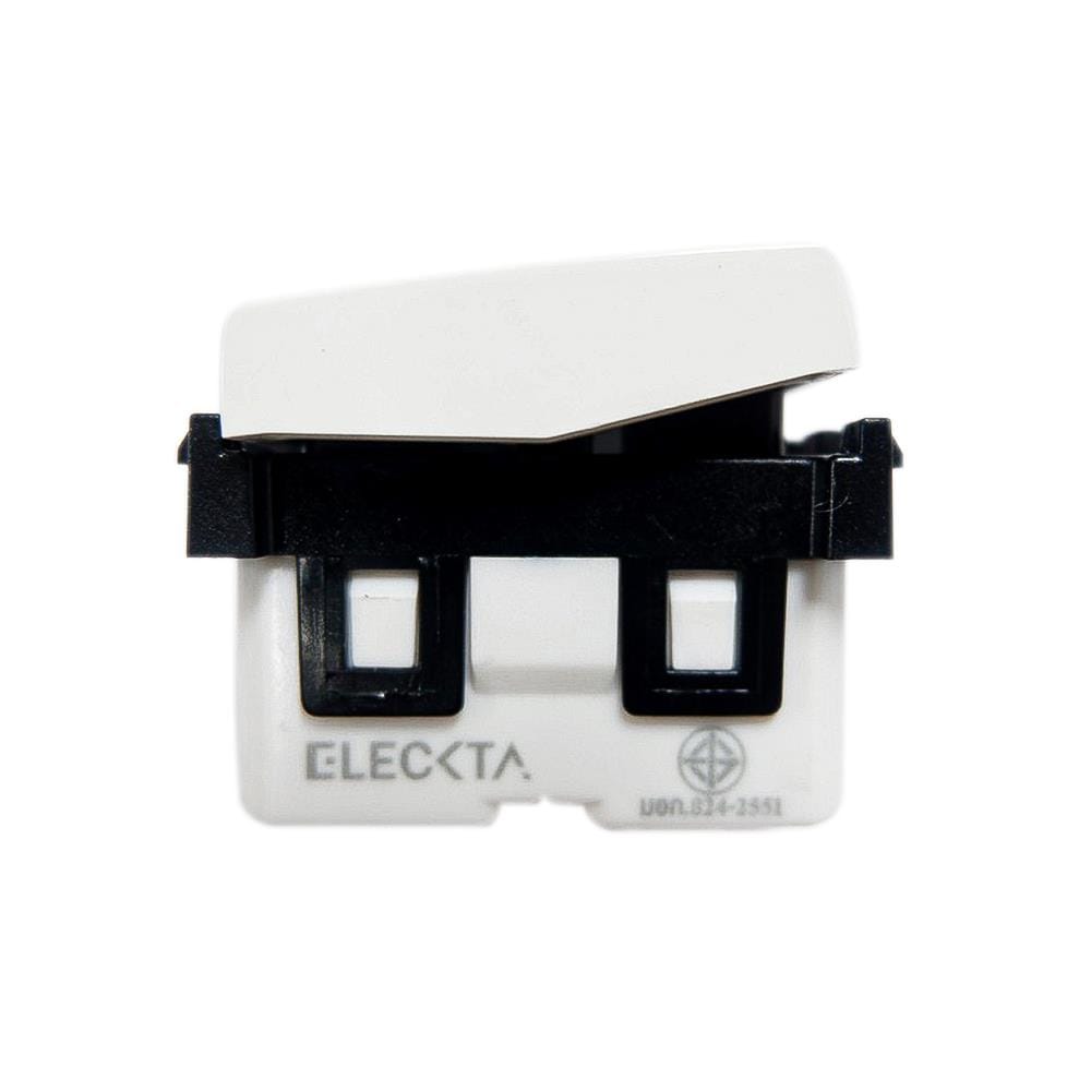 สวิตช์ 1 ทาง 1.5 ช่อง ELECKTA BASIC สีขาว