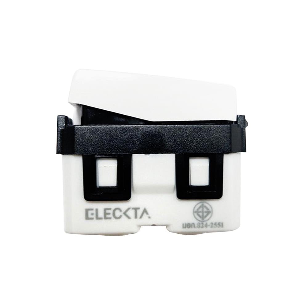 สวิตช์ 1 ทาง 1 ช่อง ELECKTA BASIC สีขาว