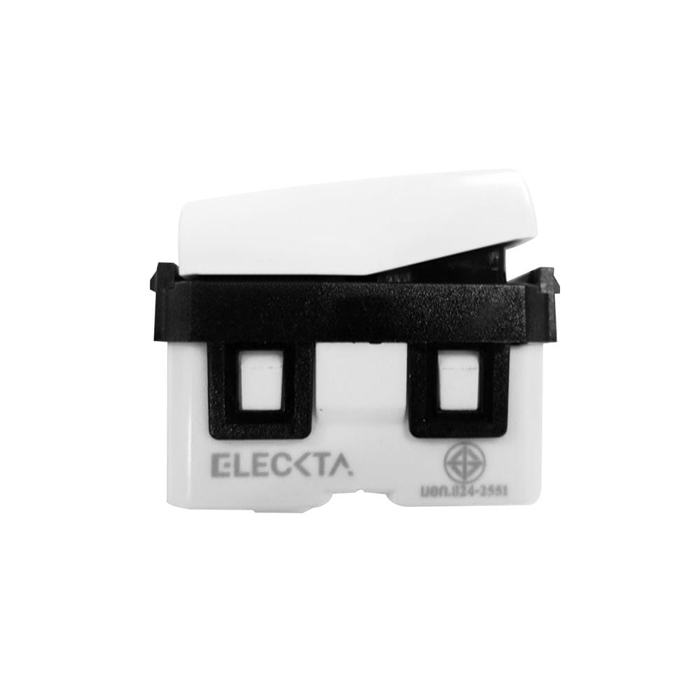 สวิตช์ 1 ทาง มีไฟ 1 ช่อง ELECKTA BASIC สีขาว