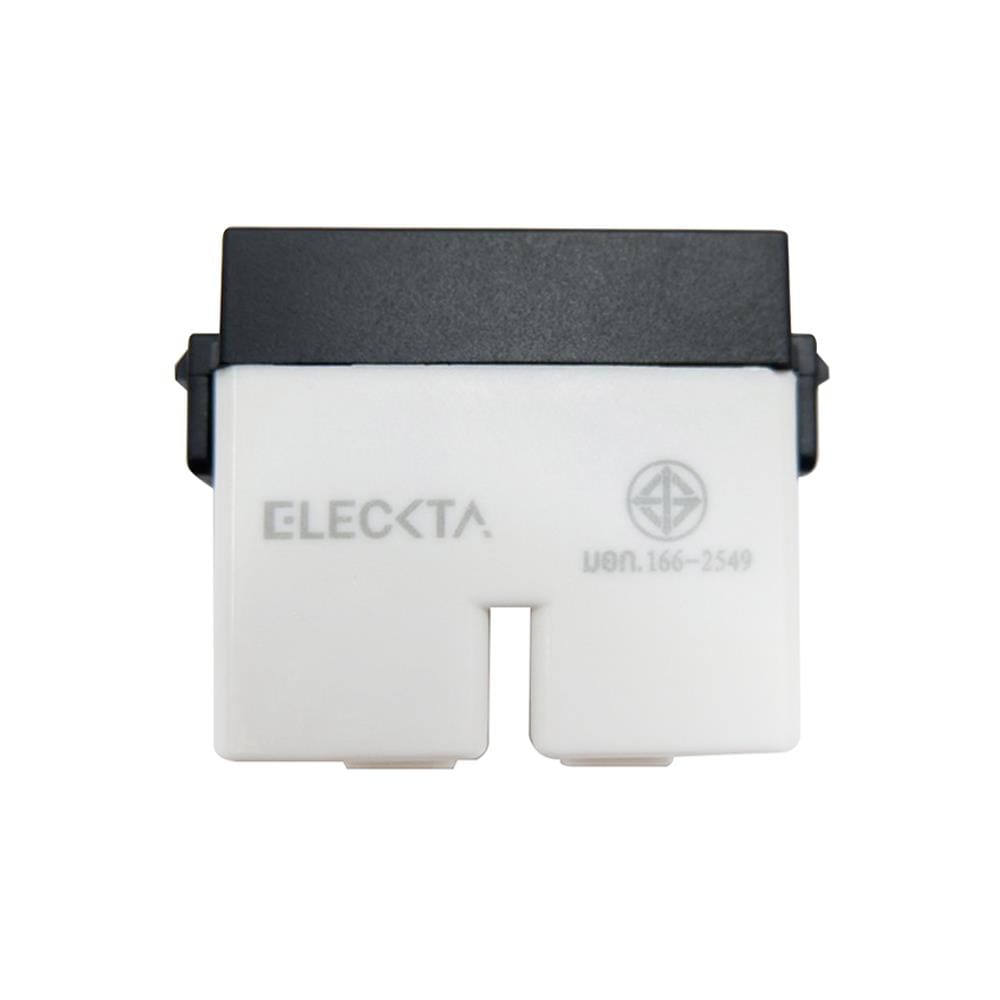 เต้ารับเดี่ยว 3 ขา 1 ช่อง ฺELECKTA BASIC สีดำ