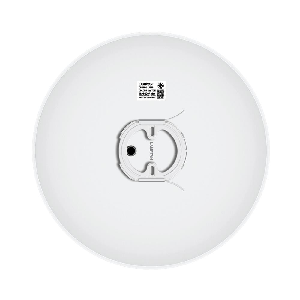 ไฟเพดาน LED LAMPTAN TRIPROOF 14.5 นิ้ว 36 วัตต์ DAYLIGHT/COOL WHITE/WARM WHITE สีขาว