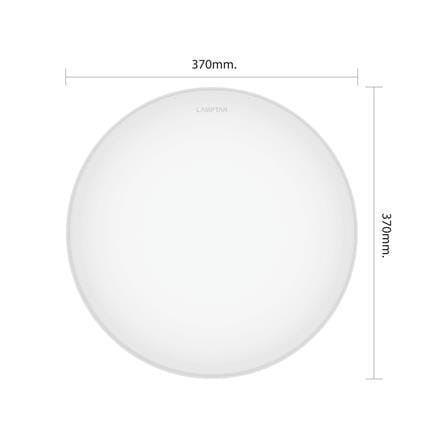 ไฟเพดาน LED LAMPTAN TRIPROOF 14.5 นิ้ว 36 วัตต์ DAYLIGHT/COOL WHITE/WARM WHITE สีขาว_5