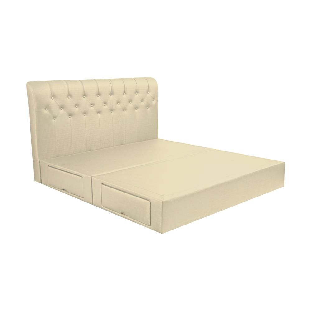 ฐานรองหัวเตียง 6 ฟุต HOME LIVING STYLE ROME-R สีครีม
