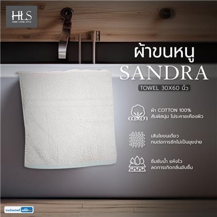 ผ้าขนหนู HOME LIVING STYLE SANDRA 30X60 นิ้ว สีเขียว_6