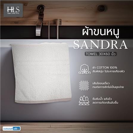 ผ้าขนหนู HOME LIVING STYLE SANDRA 30X60 นิ้ว สีน้ำตาล_6