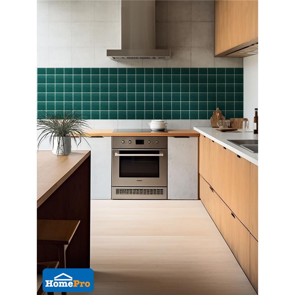 กระเบื้องผนังพอร์ซเลน 4x4 นิ้ว COTTO MT 4SR1-6430 สลิม เวฟเขียว PM