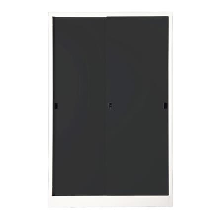 ตู้เก็บของบานเลื่อนทึบ KIOSK TM-120 สีขาว/ดำ_0