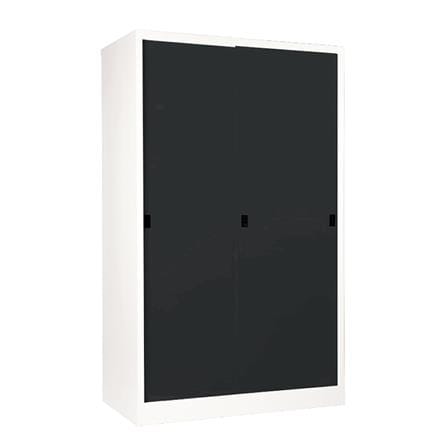 ตู้เก็บของบานเลื่อนทึบ KIOSK TM-120 สีขาว/ดำ_1