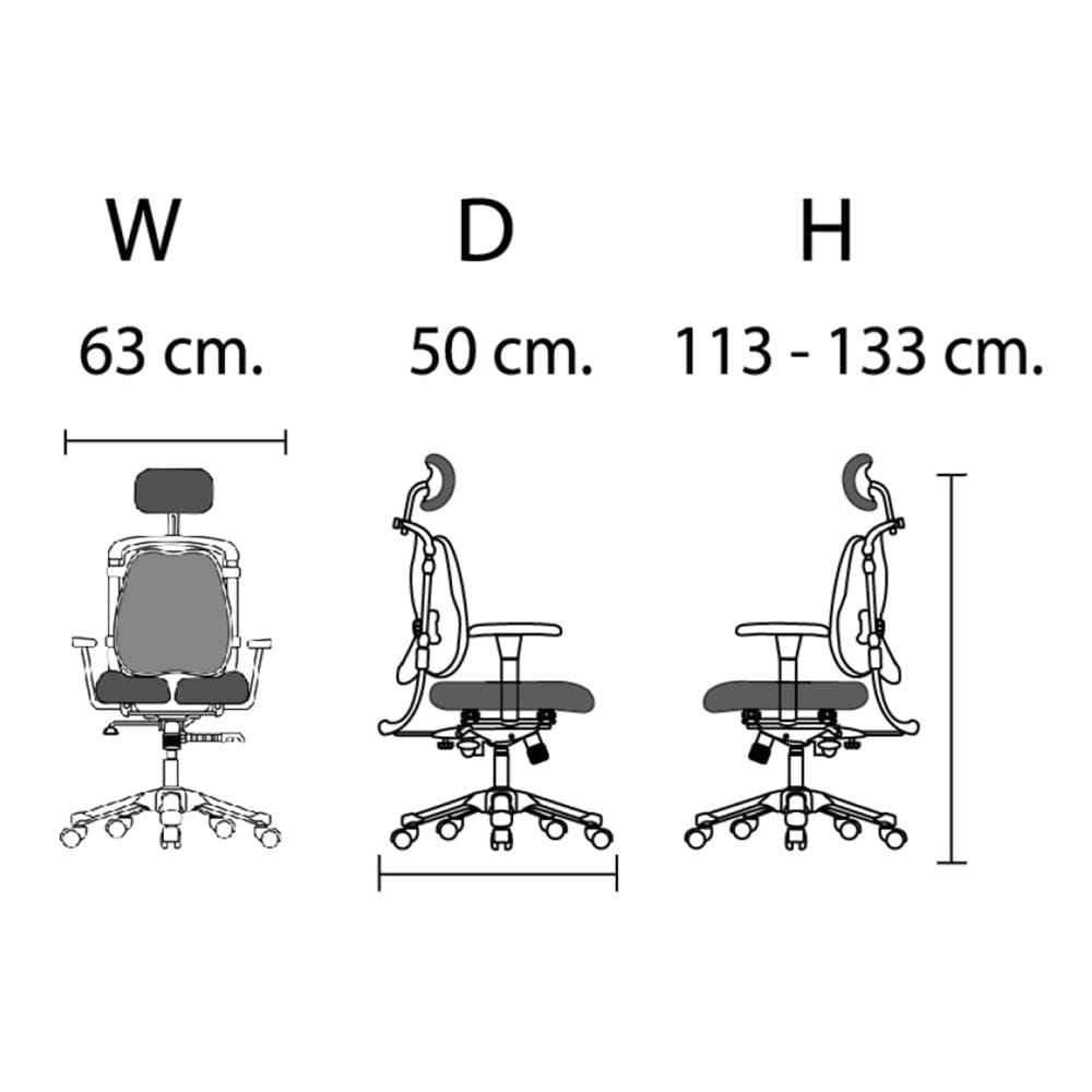 เก้าอี้เพื่อสุขภาพ HARA CHAIR ZENON-LB สีดำ