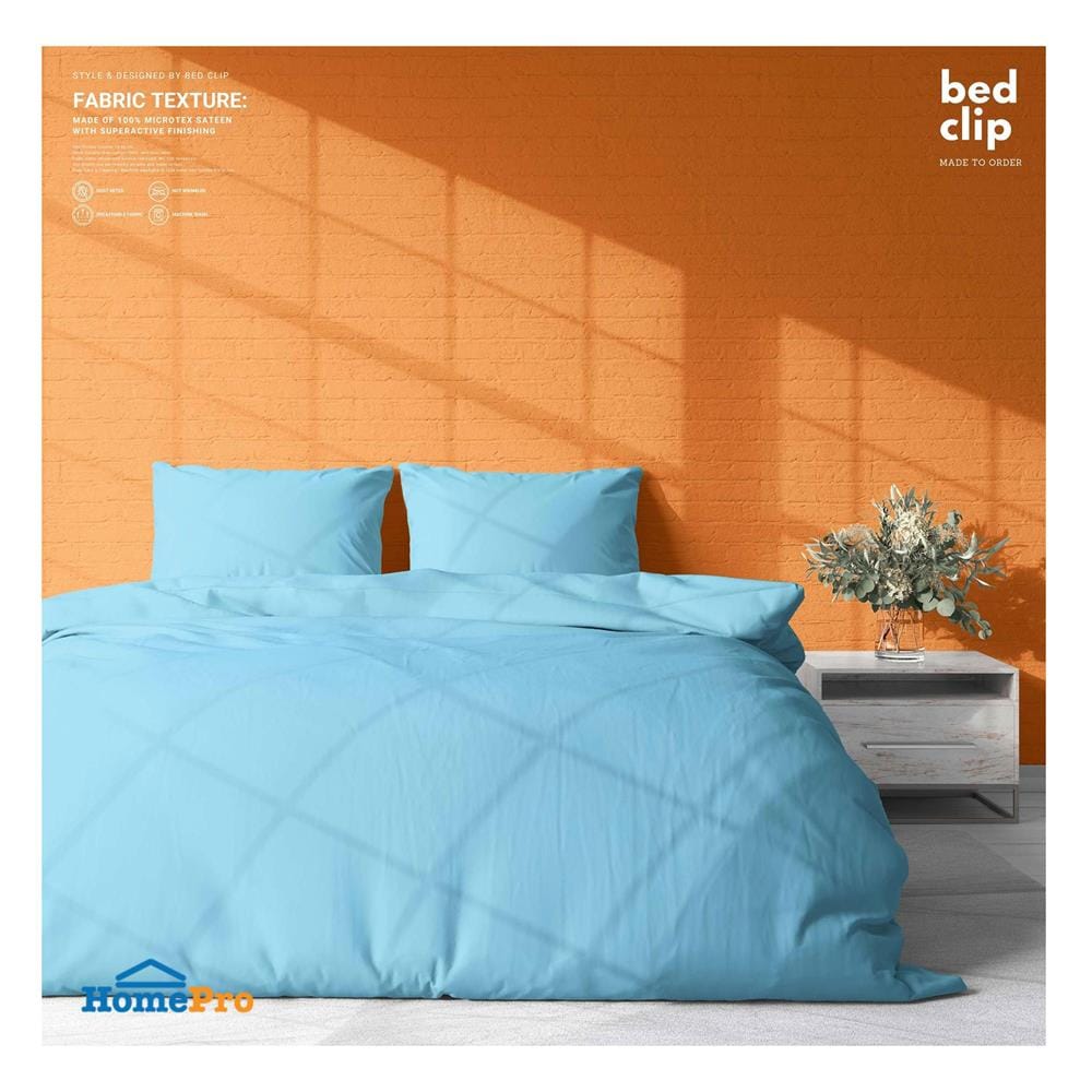 ปลอกผ้านวม BED CLIP MICROTEX 100X80 นิ้ว สี LIGHT BLUE