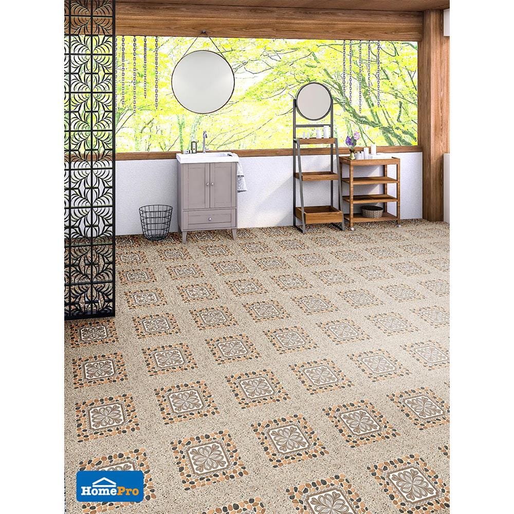 กระเบื้องพื้น 12x12 นิ้ว ภูผา เวเนอร์ สโตน น้ำตาล PM 1 ตร.ม.