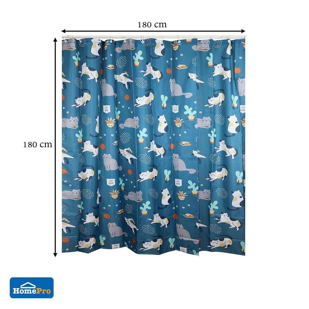 ม่านห้องน้ำ POLYESTER MOYA ACS22048B 180X180 ซม.