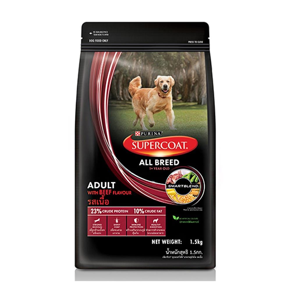 อาหารสุนัข SUPERCOAT ADULT BEEF 10 กก.