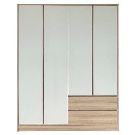 ตู้เสื้อผ้า 4 บานเปิด FURDINI PEARL สี PINE OAK/WHITE_0