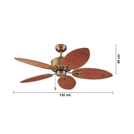 พัดลมไม่มีโคมไฟ CARINI CN01-52N 52 นิ้ว 5 ใบพัด สีน้ำตาล/ทองรมดำ_5