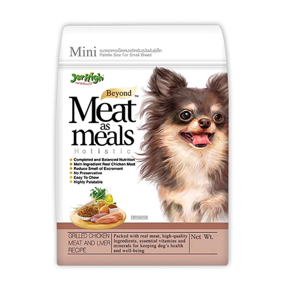 อาหารสุนัข JERHIGH MEAT AS MEALS CHICKEN & LIVER 1.2 กก.