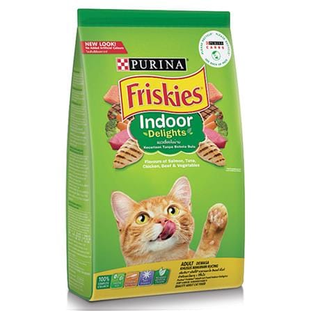 อาหารแมว FRISKIES INDOOR DELIGHTS สูตรควบคุมก้อนขน 1 กก._0