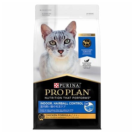 อาหารแมว PRO PLAN INDOOR HAIRBALL CONTROL CHICKEN 3 กก.