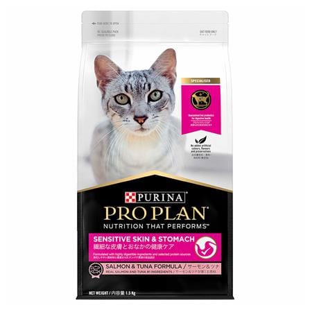 อาหารแมว PRO PLAN SENSITIVE SKIN AND STOMACH SALMON AND TUNA 1.5 กก._0