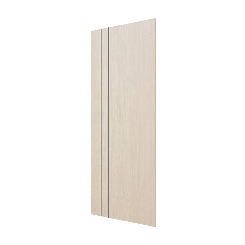 ประตูภายใน UPVC ECO-DOOR UC4-2L 80X200 ซม. สีครีม ไม่เจาะลูกบิด