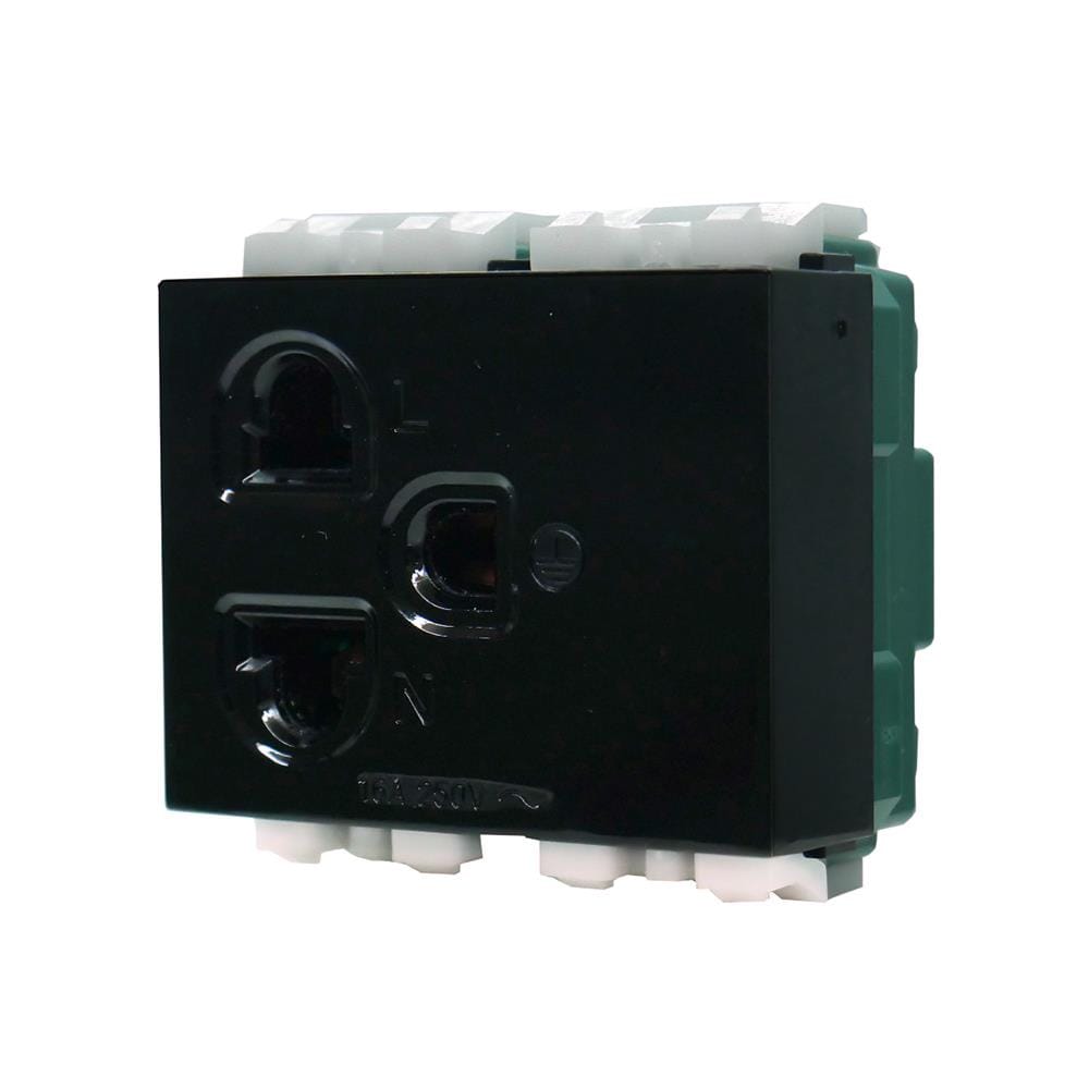 เต้ารับเดี่ยว 3 ขา CT ELECTRIC CPS-113 สีดำ