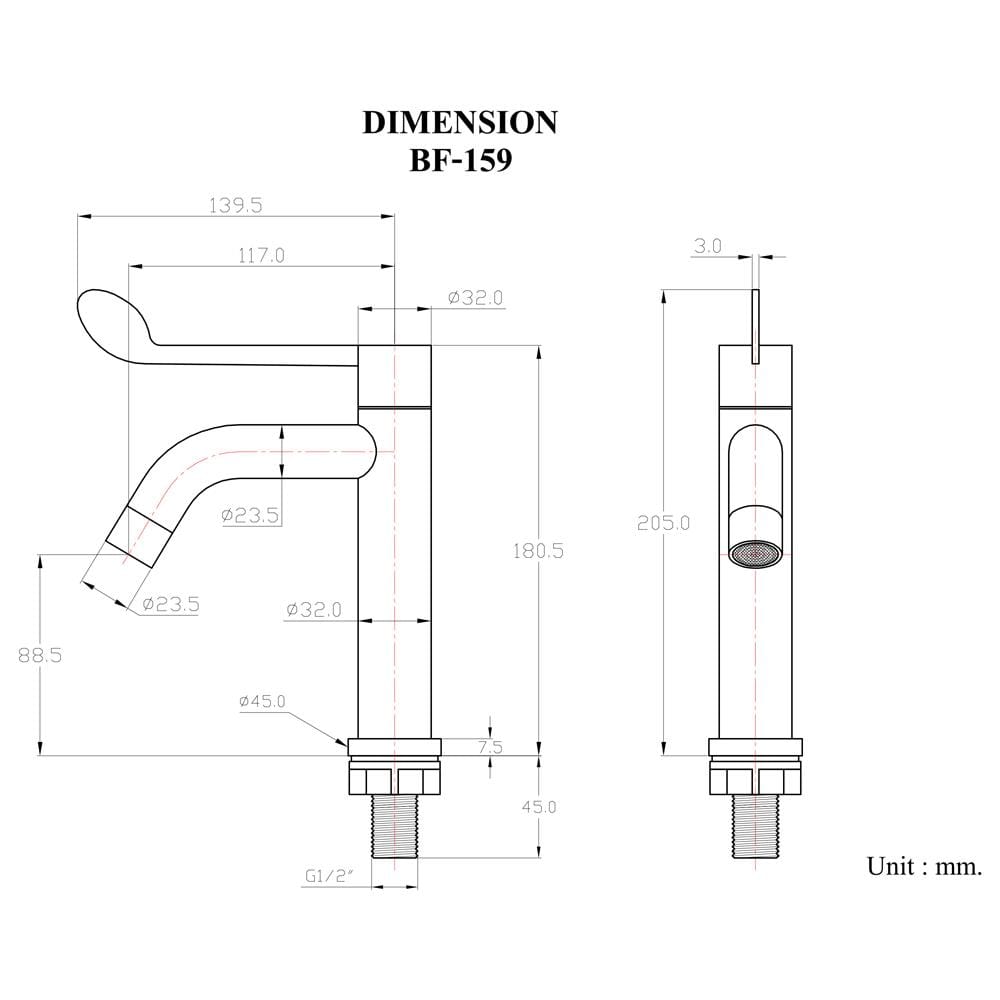 ก๊อกอ่างล้างหน้าเดี่ยว HANG BF-159