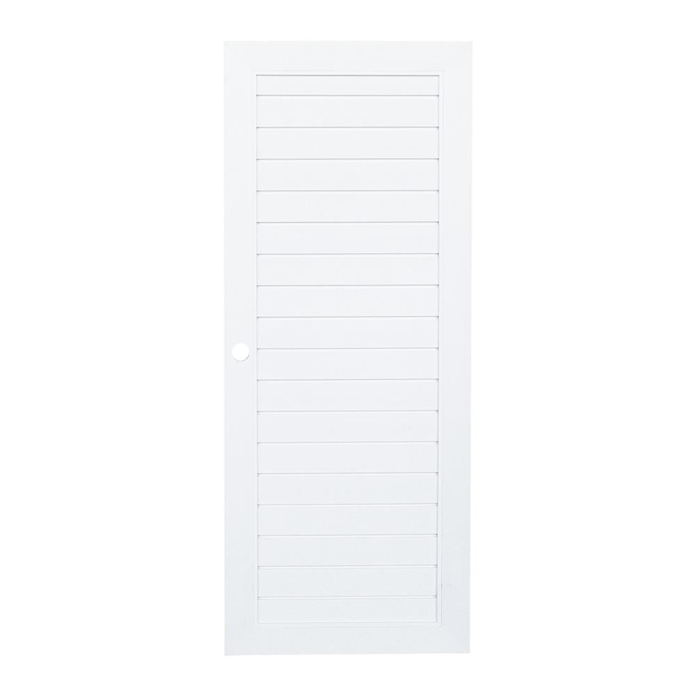 ประตูภายนอก UPVC เจาะลูกบิด ECO-DOOR TLW 80x200 ซม. สีขาว