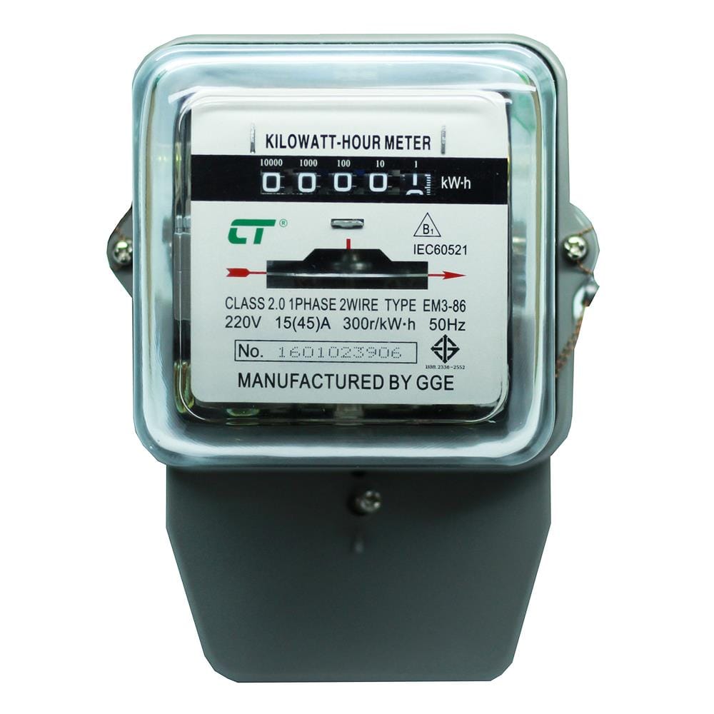 มิเตอร์ไฟ 15/45A EM3-86 1 เฟส 2 สาย CT ELECTRIC