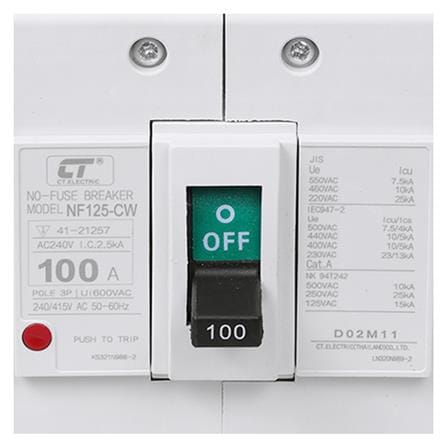 เมนเซอร์กิตเบรกเกอร์ 100 แอมป์ 3 โพล 3 เฟส CT ELECTRIC รุ่น NF125-CW_2