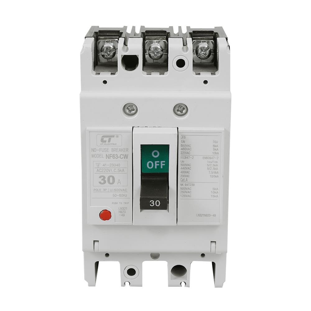 เมนเซอร์กิตเบรกเกอร์ 30 แอมป์ 3 โพล 3 เฟส CT ELECTRIC รุ่น NF63-CW