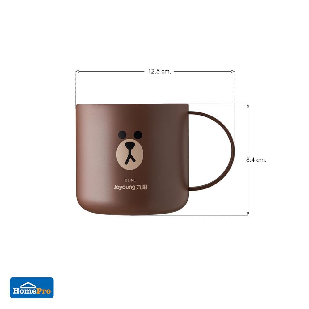 แก้วน้ำลดอุณหภูมิ 0.26 ลิตร JOYOUNG LINE FRIEND BROWN สีน้ำตาล