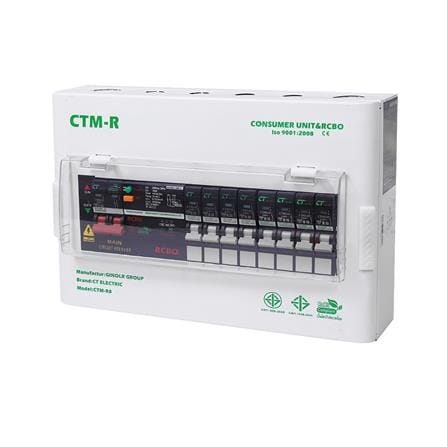 ชุดตู้คอนซูมเมอร์ยูนิต 8 ช่อง 63 แอมป์ พร้อมกันไฟรั่ว/ไฟดูด CT ELECTRIC_1