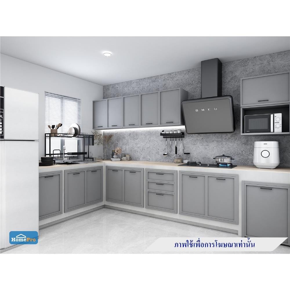 บานซิงค์เดี่ยว CABIN COMO 43x65 ซม. สีเทา