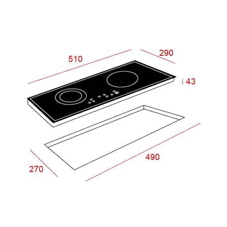 เตาฝังเซรามิก TEKA VE2 HORIZONTAL 30 ซม._3
