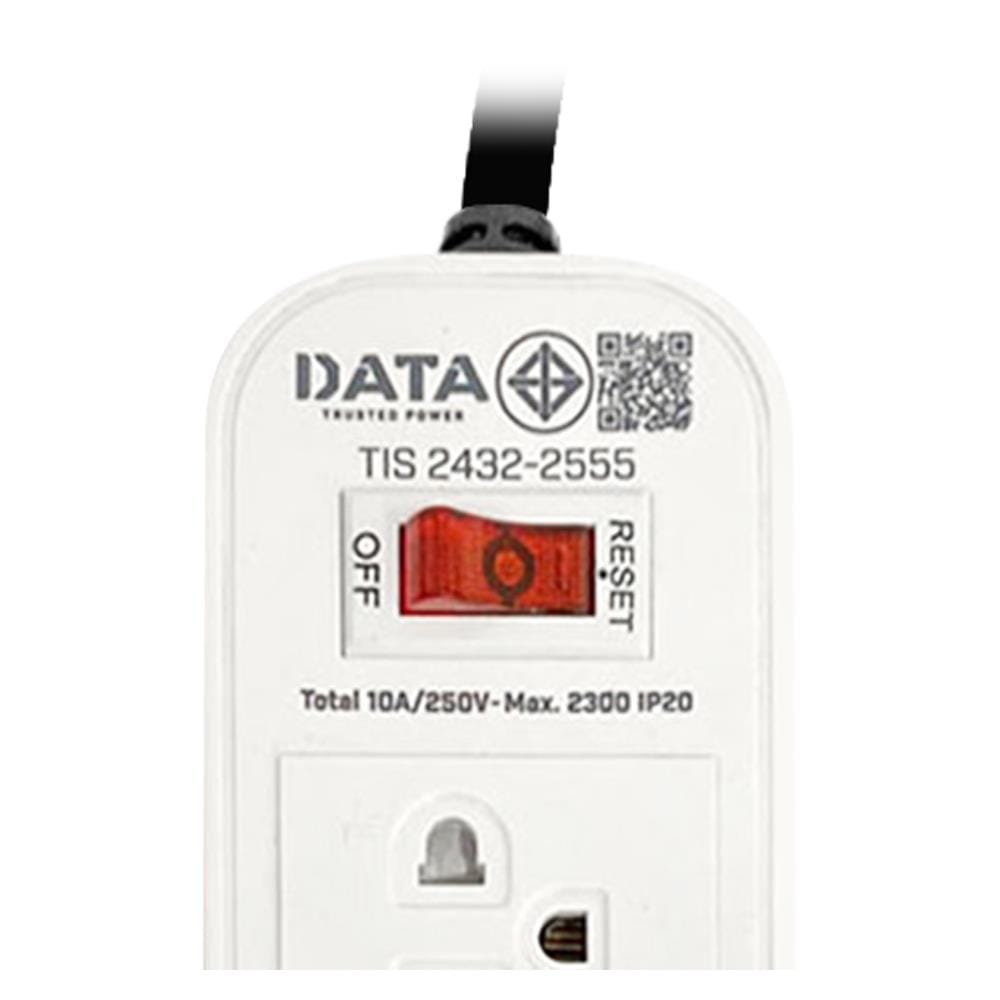 รางปลั๊กไฟ 3 ช่อง 1 สวิตช์ DATA AP239 2 ม.